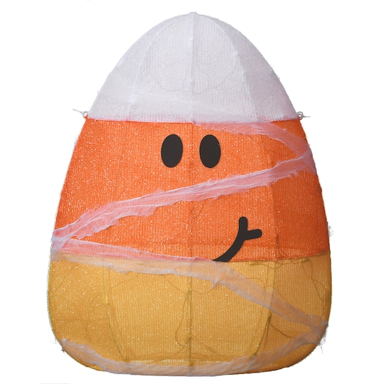 28" Pre-Lit Candy Corn Mummy